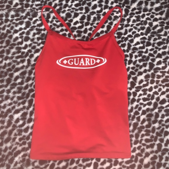 Retro lifeguard cutie Razorback Tank - Picture 2 of 3